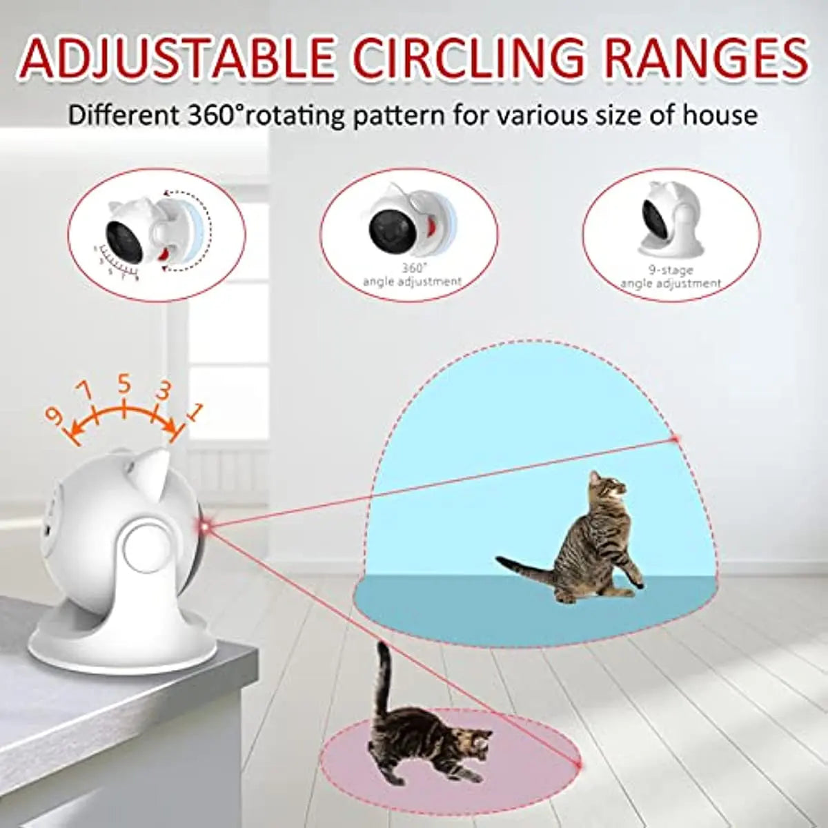 Pet Rechargeable Motion Activated Cat Laser Toy