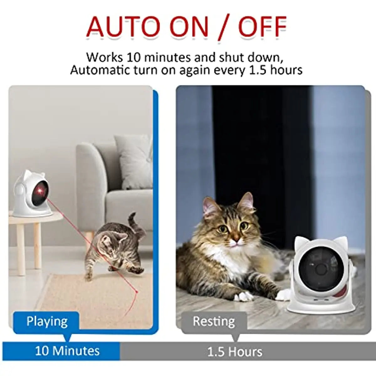 Pet Rechargeable Motion Activated Cat Laser Toy