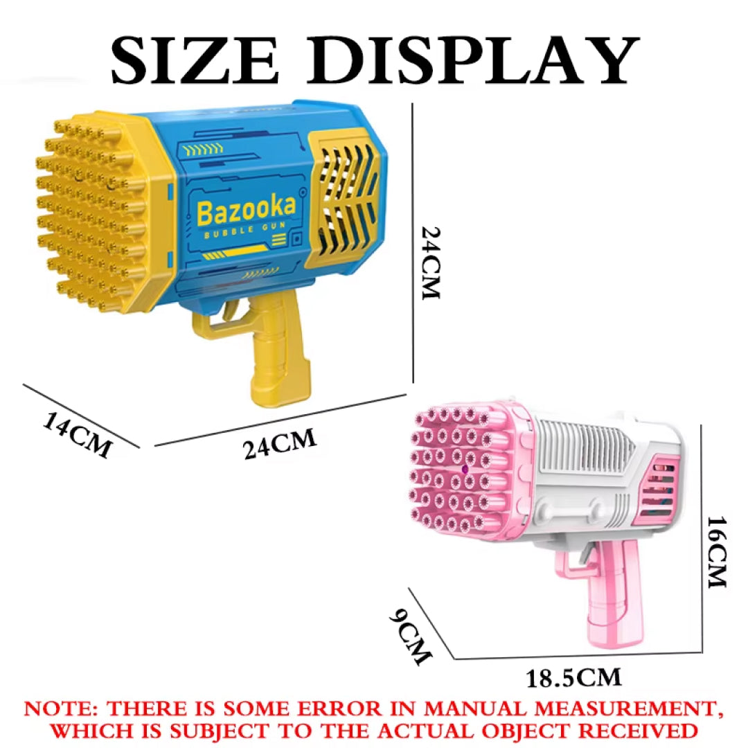 Electric Rocket Bubble Gun Soap Bubble Launcher Toy