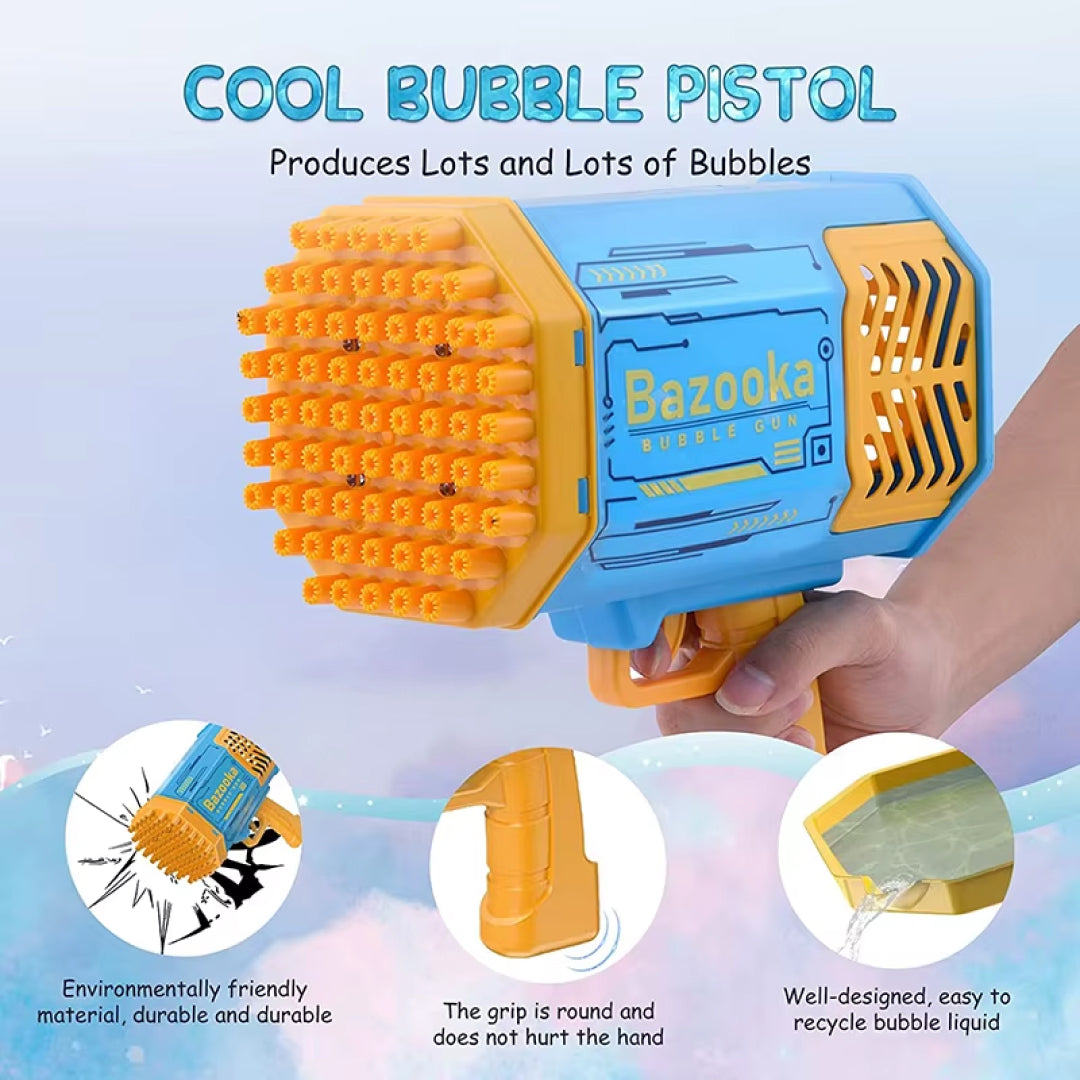 Electric Rocket Bubble Gun Soap Bubble Launcher Toy