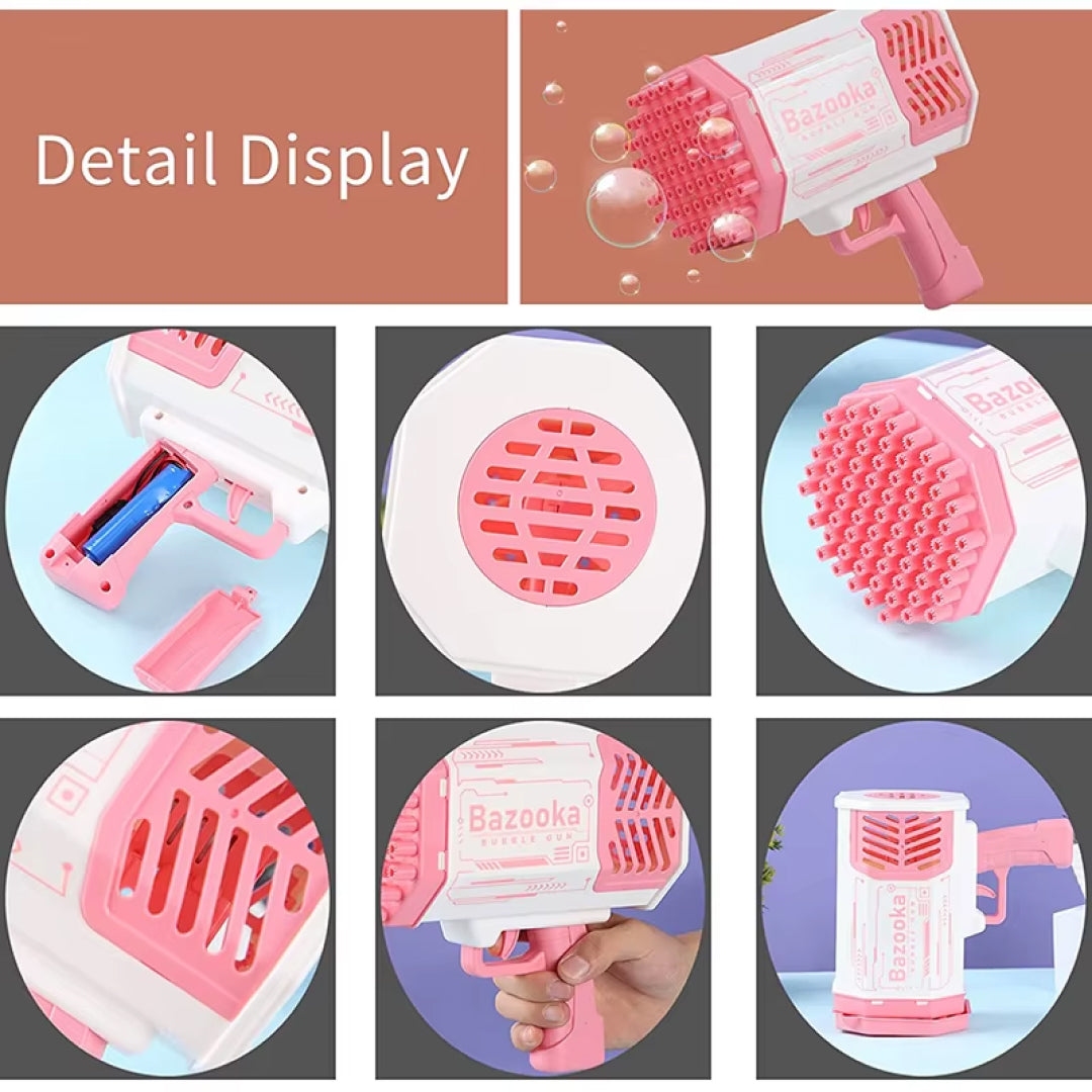 Electric Rocket Bubble Gun Soap Bubble Launcher Toy
