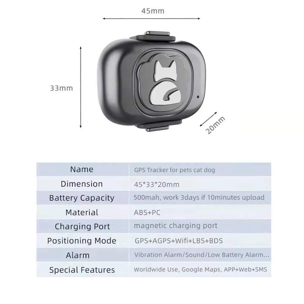 Pet 4G GPS Dog Tracker Waterproof Anti-Lost Smart Finder