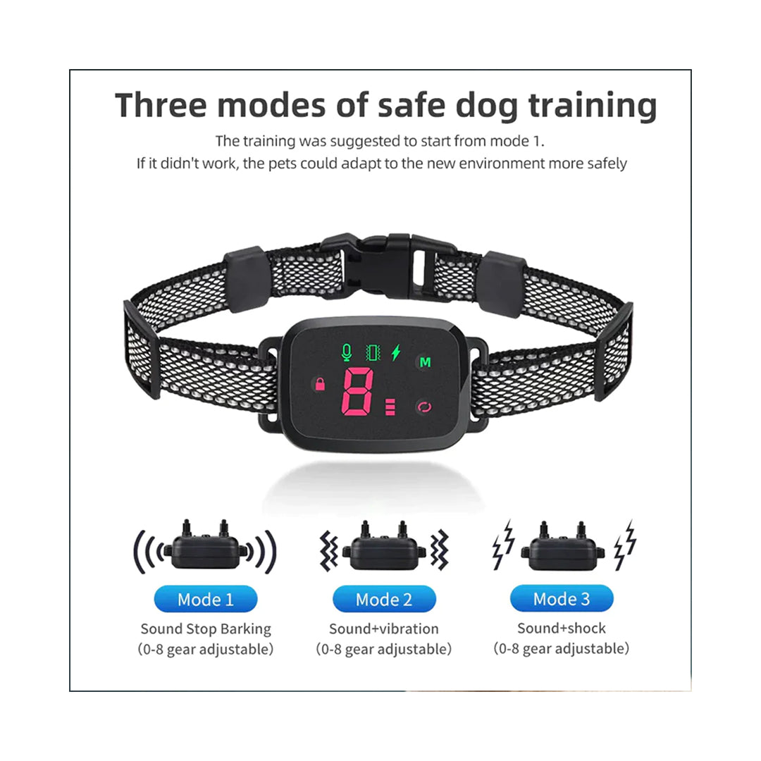 SilentGuard Pro Premium Waterproof Smart Dog Collar with HD Display