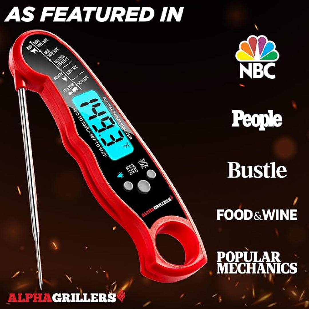 Alpha Grillers Waterproof Instant Read Meat Thermometer