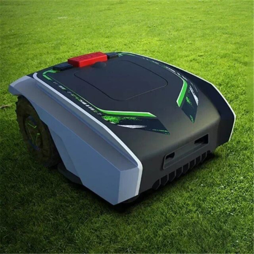 Smart Automatic Intelligent Lawnmower cutting grass