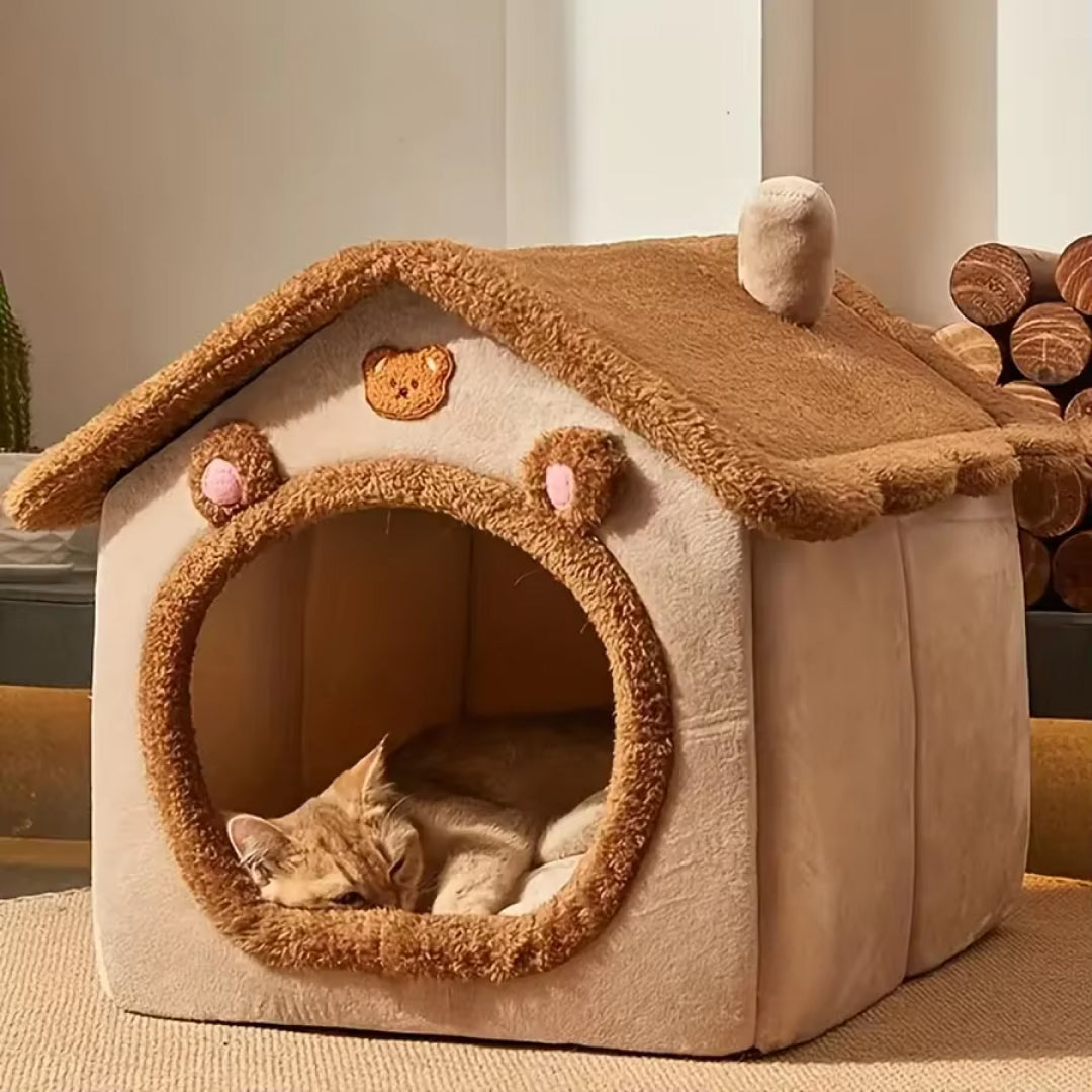 Portable pet bed for small cats and dogs