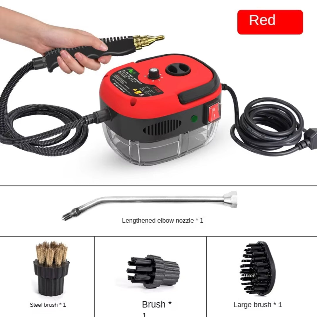 Portable steam cleaner with multiple attachments for versatile cleaning